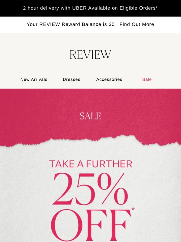 Take a Further 25% Off Sale* — On Now
