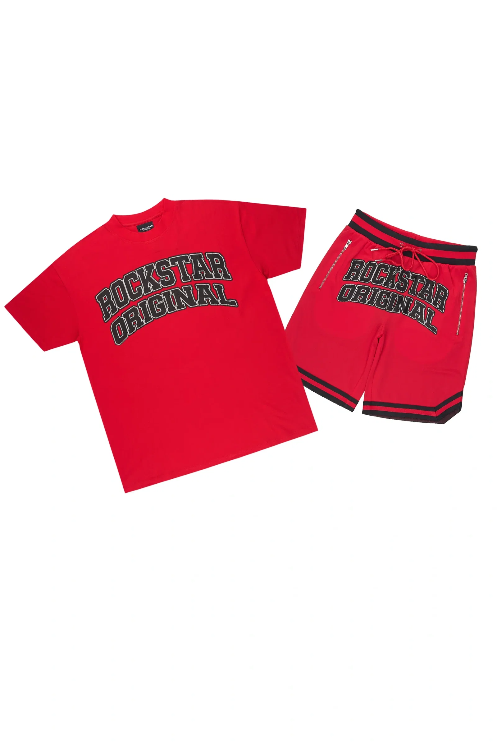 Image of Hooper Red T-Shirt Short Set