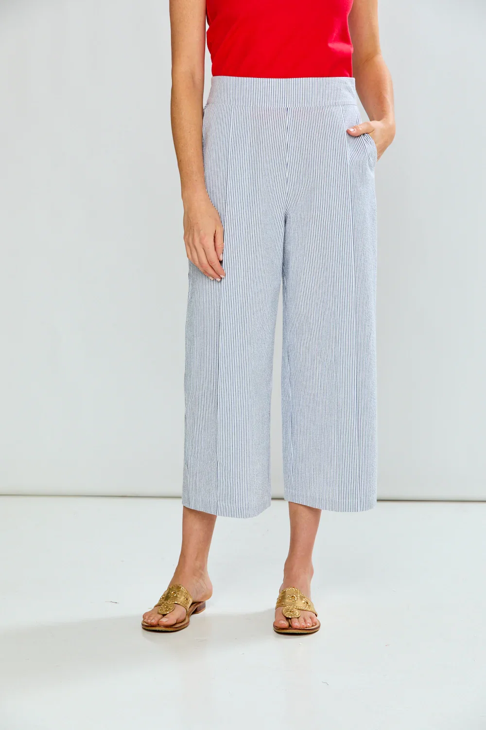 Image of The Kit Pant in Seersucker