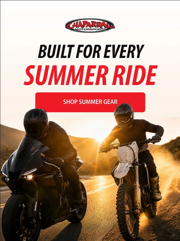 Summer riding season: officially open.