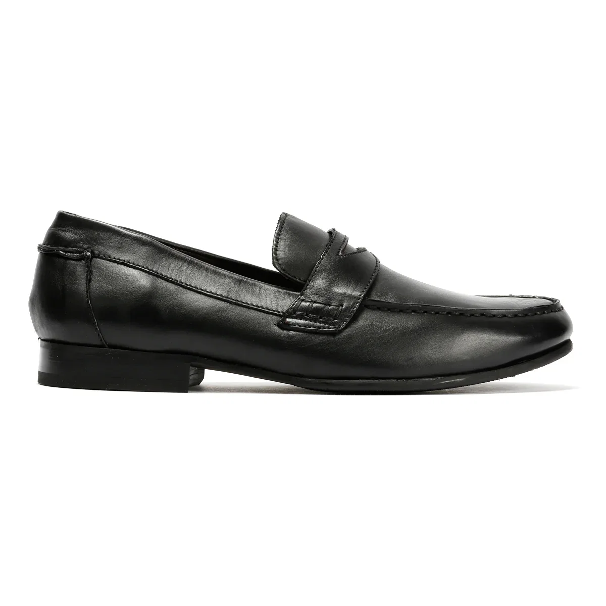 Image of ARGYLE MENS BLACK LEATHER  LOAFER