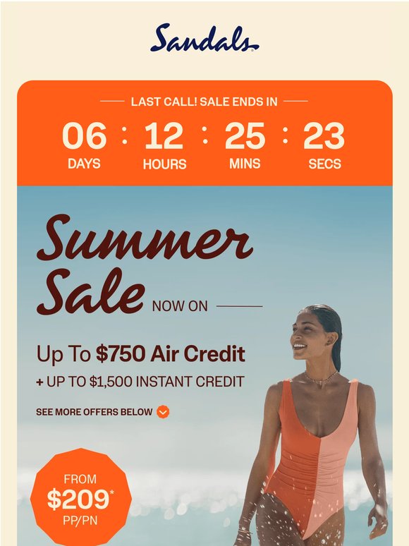 Sale ending soon: Lock in our summer savings