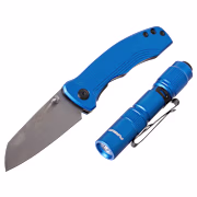 Pursuit Knife and Light Combo with Case - Blue