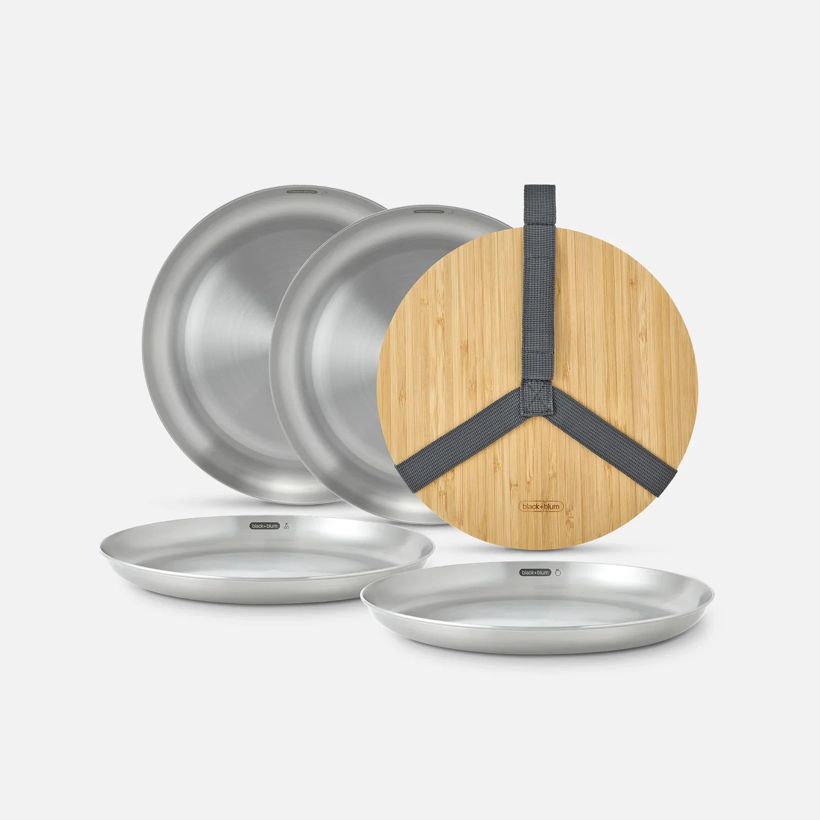 Image of STAINLESS STEEL PLATE SET