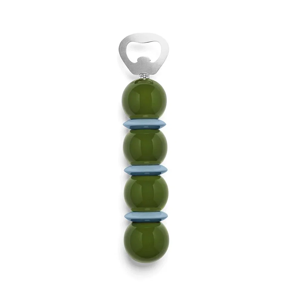Image of Khaki Green & Pale Denim Bobbin Bottle Opener