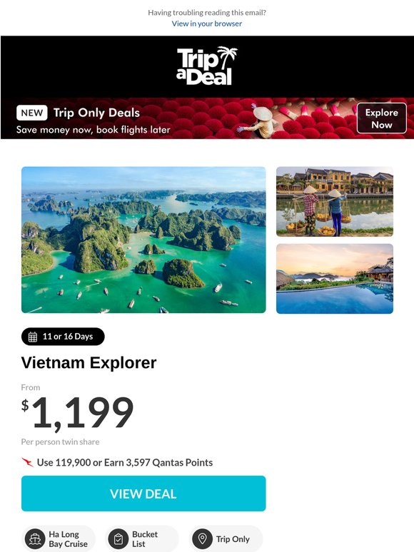 Introducing Trip Only deals 🌍 Save now, book flights later