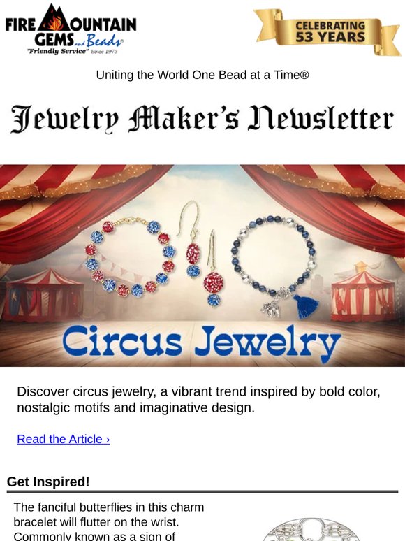 Newsletter for Jewelry Makers: Step Right Up to the Circus Jewelry Trend