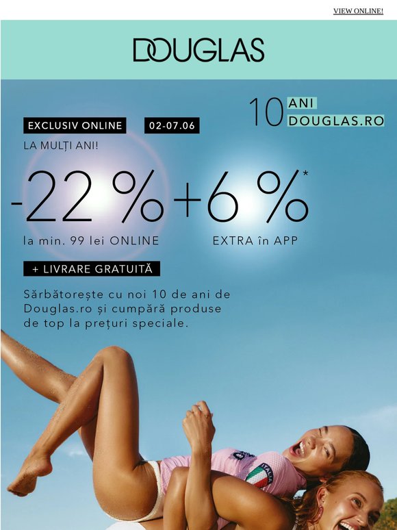 🎉 Aniversam cu -22% reducere online + extra -6% in aplicatie!