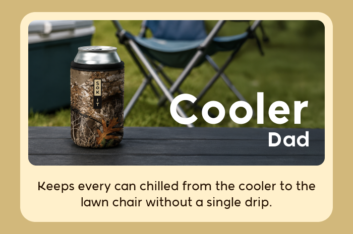 Cooler cup on a camping chair