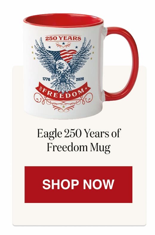 Eagle 250 Years of Freedom Mug [Click here to Shop Now]