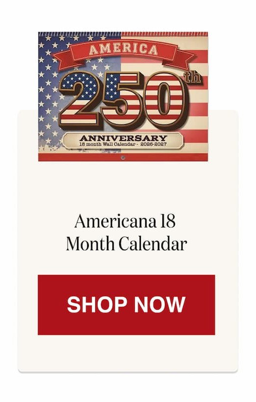 Americana 18  Month Calendar [Click here to Shop Now]