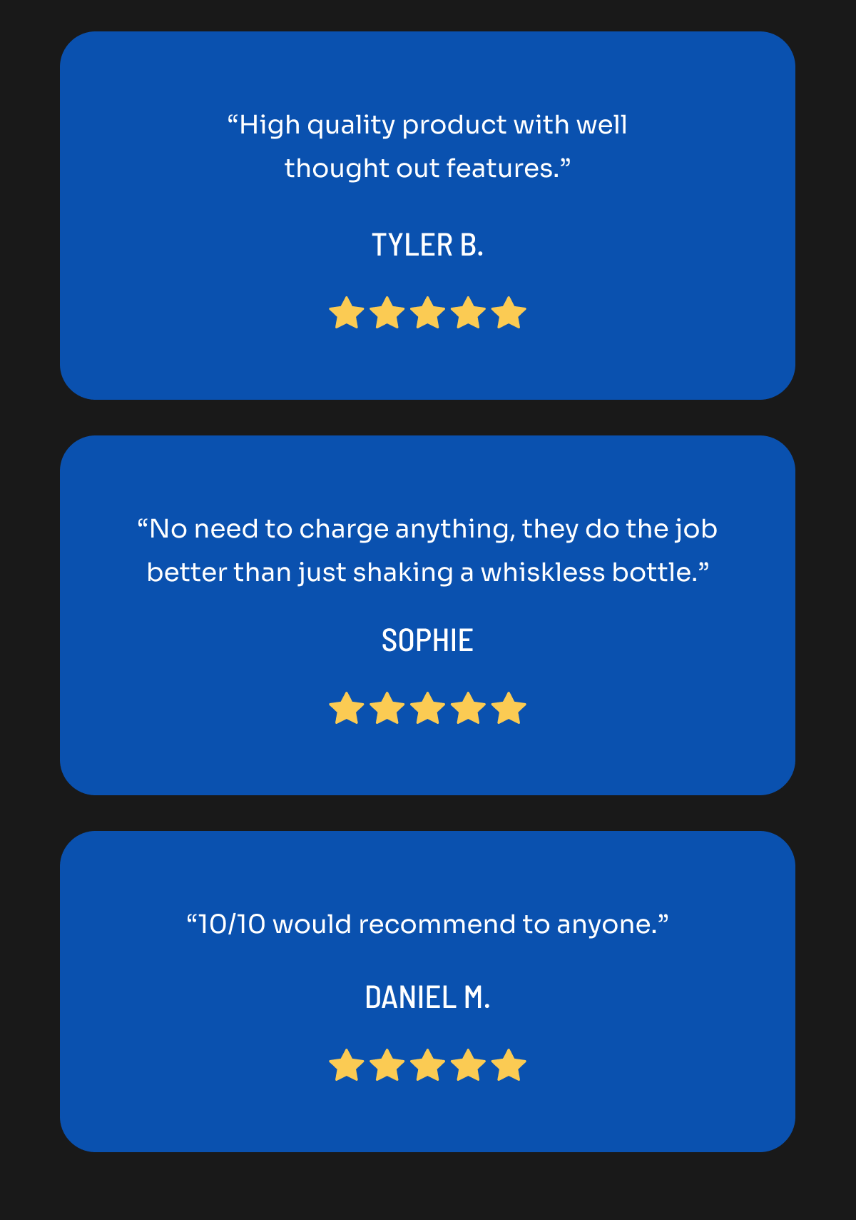 High quality product with well thought out features.
