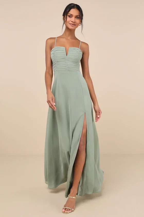 Image of Sweeney Sage Brush Sleeveless Maxi Dress