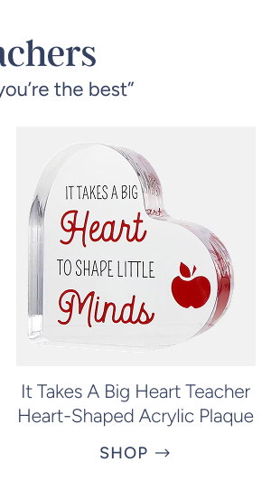 it takes a big heart teacher heart-shaped acrylic plaque