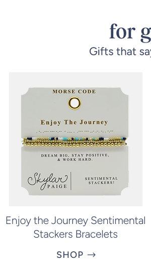 enjoy the journey sentimental stackers bracelets