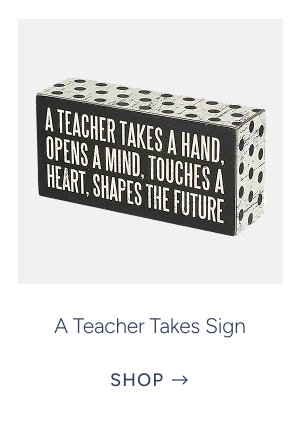 a teacher takes sign