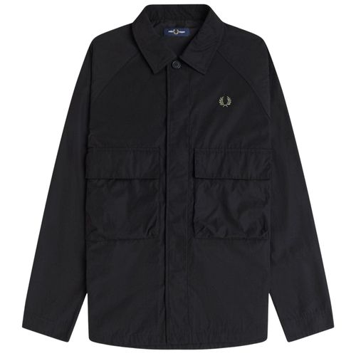 Fred Perry Raglan Utility Overshirt - Black