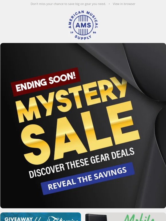 Time is Running Out - Mystery Sale Ends Tonight!