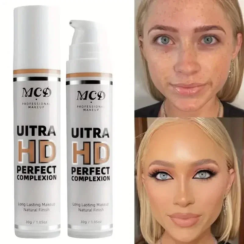 Image of Waterproof Long Lasting Liquid Foundation #02 For Concealing Dark Circles Acne Blemishes
