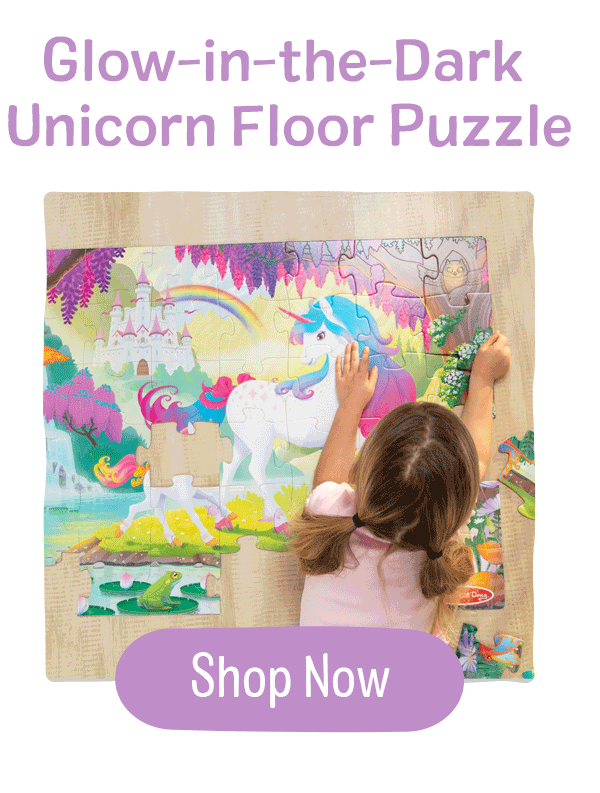 Glow-in-the-Dark Unicorn Floor Puzzle 