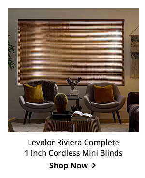Levolor Riviera Complete 1 Inch Cordless Mini Blinds | Shop Now >