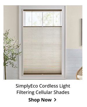 SimplyEco Cordless Light Filtering Cellular Shades | Shop Now >