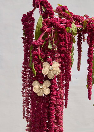 Allie Raffia Flower Earrings