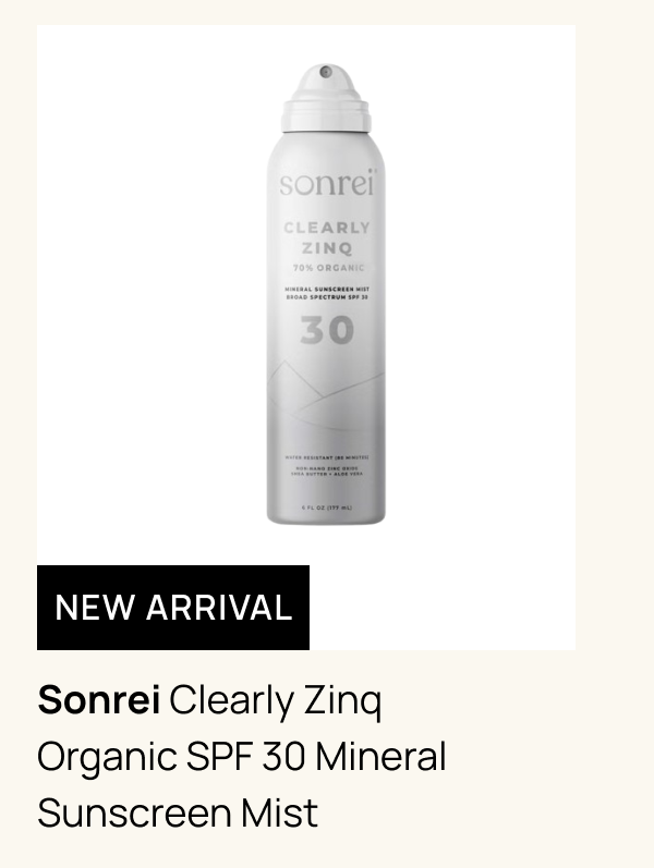 Sonrei Clearly Zinq Organic SPF 30 Mineral Sunscreen Mist 177ml