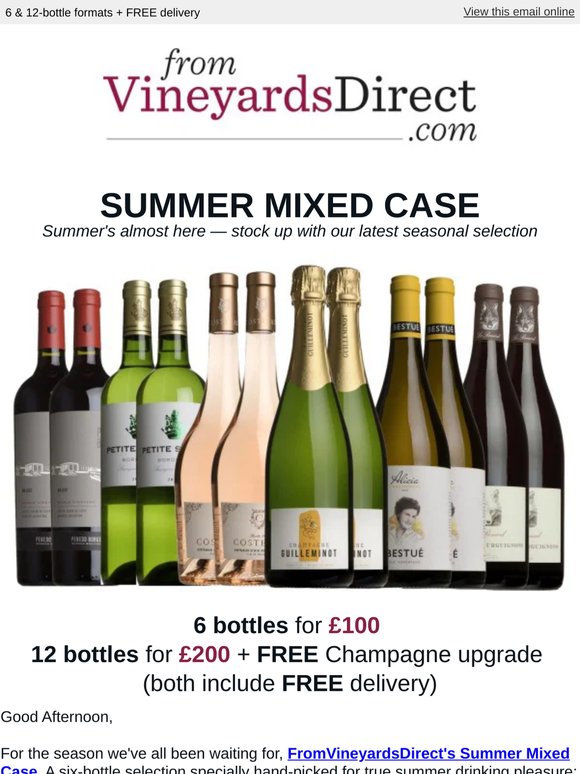 Your Summer Mixed Case Selection — From £100