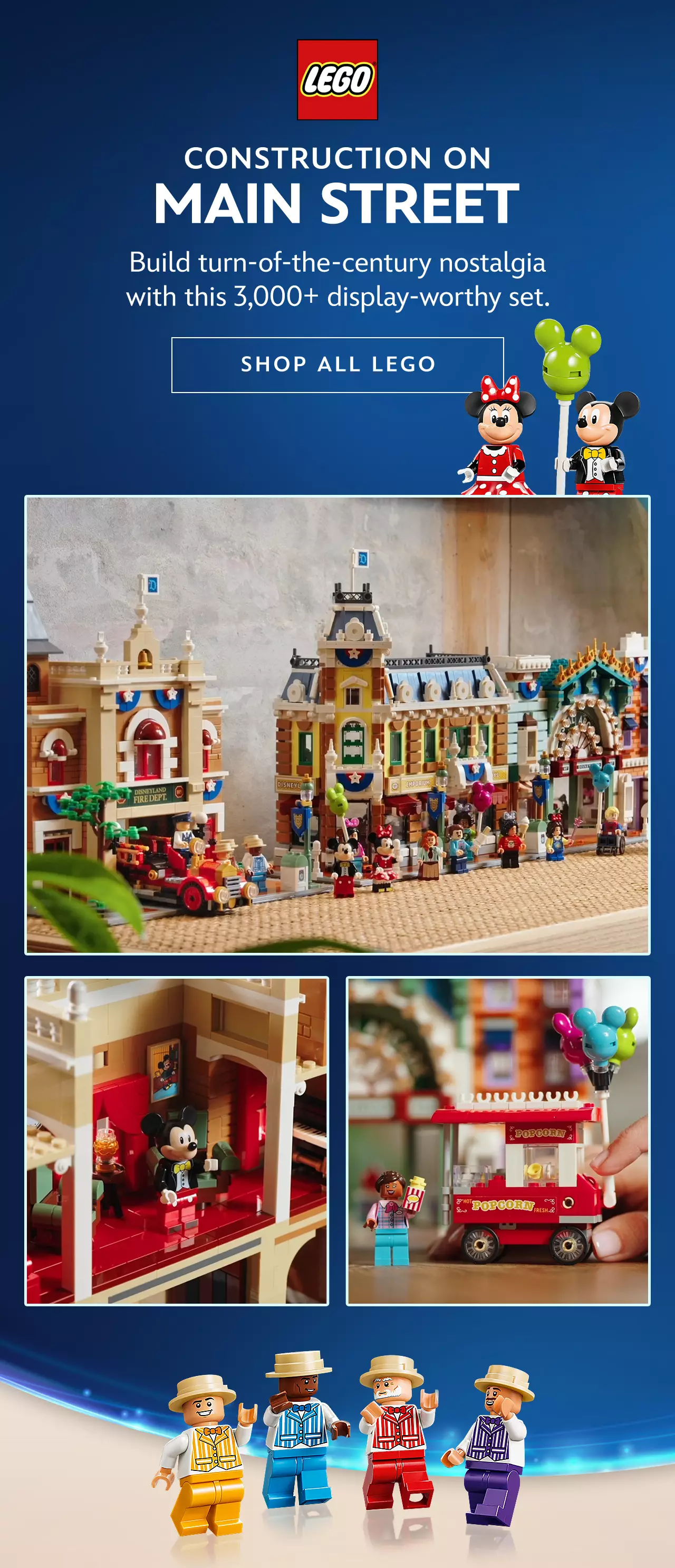 LEGO. Construction on Main Street. Build turn-of-the-century nostalgia with this 3,000+ display-worthy set. | Shop All LEGO