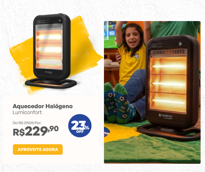 Aquecedor Cadence Halógeno Lumiconfort
