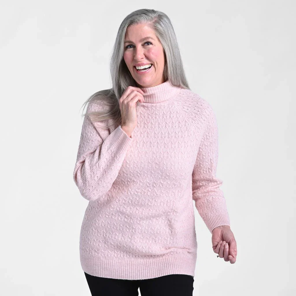 Image of Christopher & Banks Cable Stitch Turtleneck Sweater