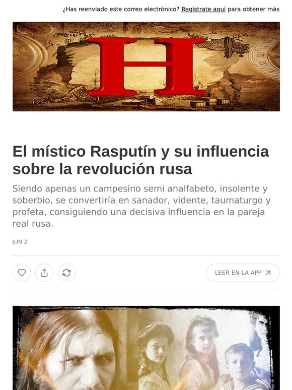El místico Rasputín y su influencia sobre la revolución rusa