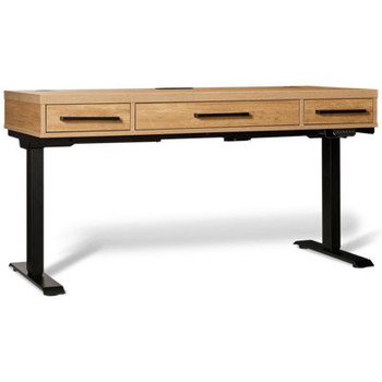 Mason Sit/Stand Desk - Smooth Top - Three Drawers - Height-Adjustable Electric Base