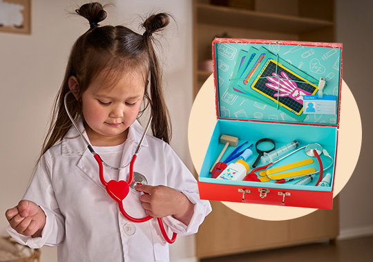 Big Steps Doctor Costume and Medical Kit Accessories Dress-Up Set