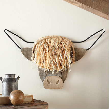 Highland Cow Wood Wall Hanging
