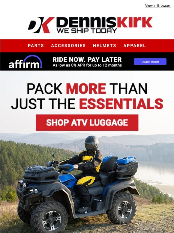 Pack like You Mean it - Shop ATV Luggage that Actually Holds Up