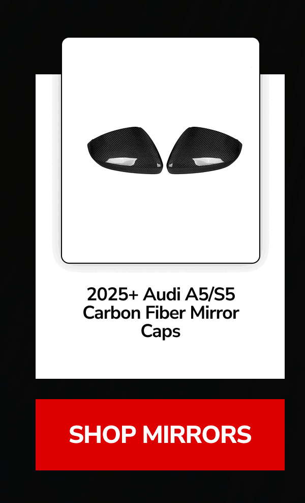 2025+ Audi A5/S5 Carbon Fiber Mirror Caps