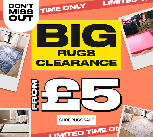 BIG Rugs Clearance | From £5 | Limited Time Only