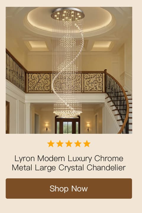 Lyron Modern Luxury Chrome Metal Large Spiral Raindrop Crystal Chandelier