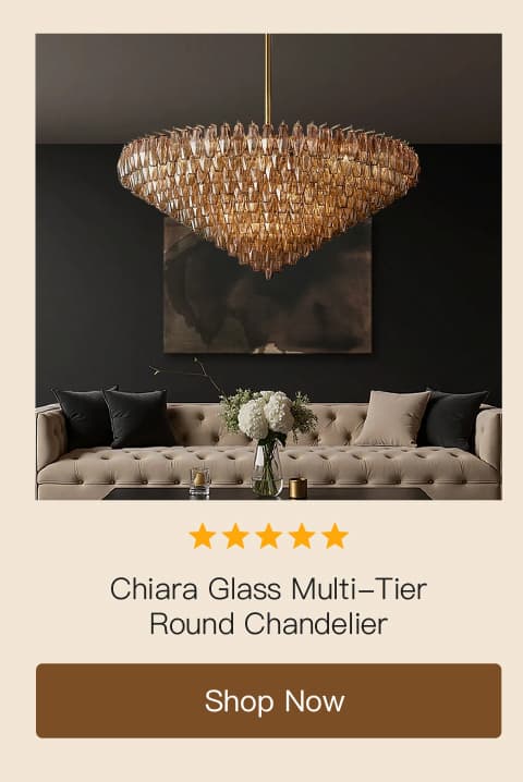 Chiara Glass Multi-Tier Round Chandelier