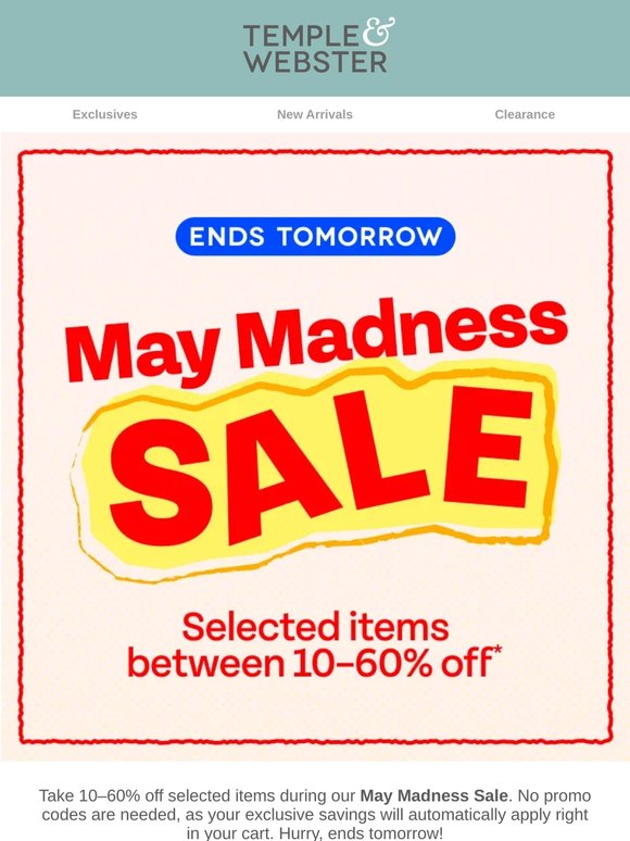 ⏰ Chop-chop! May Madness ends tomorrow.