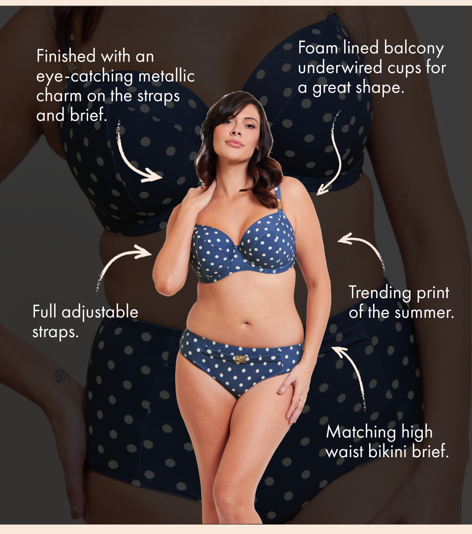 Features & Benefits - Flirtelle polka dot bikini - Only £24.95