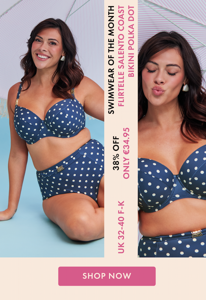 Swimwear of the month - Flirtelle polka dot bikini - Only £24.95