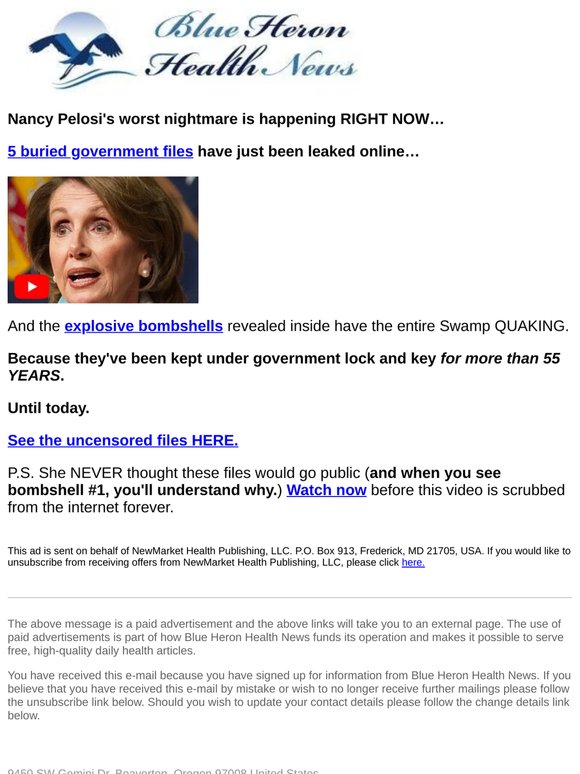 Leaked files forcing Pelosi to retire?