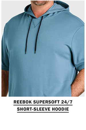 REEBOK SUPERSOFT 24/7 SHORT-SLEEVE HOODIE