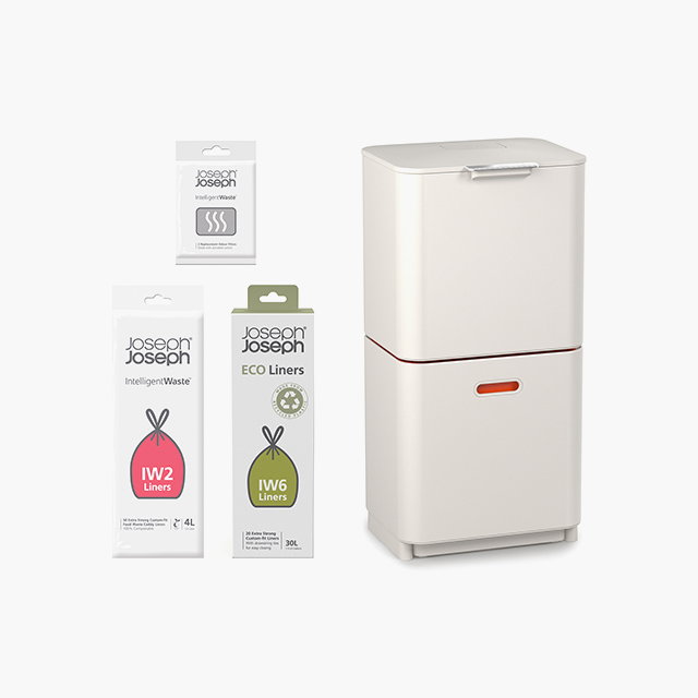 Totem Max 60L Stone Waste & Recycling Bin Starter Set