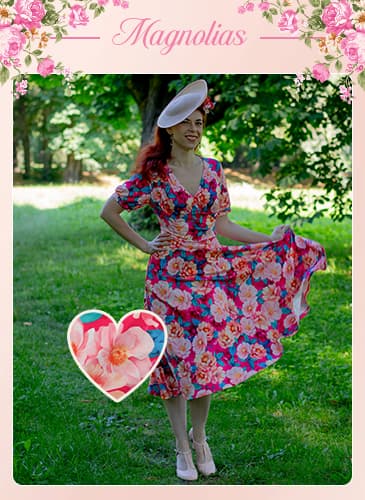 Julia Pink Magnolia Casual Midi Dress