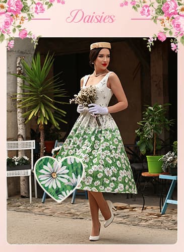 Amanda Daisy Swing Dress In White