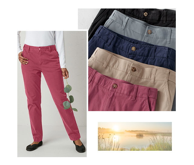 Hidden Stretch-Waist Chinos